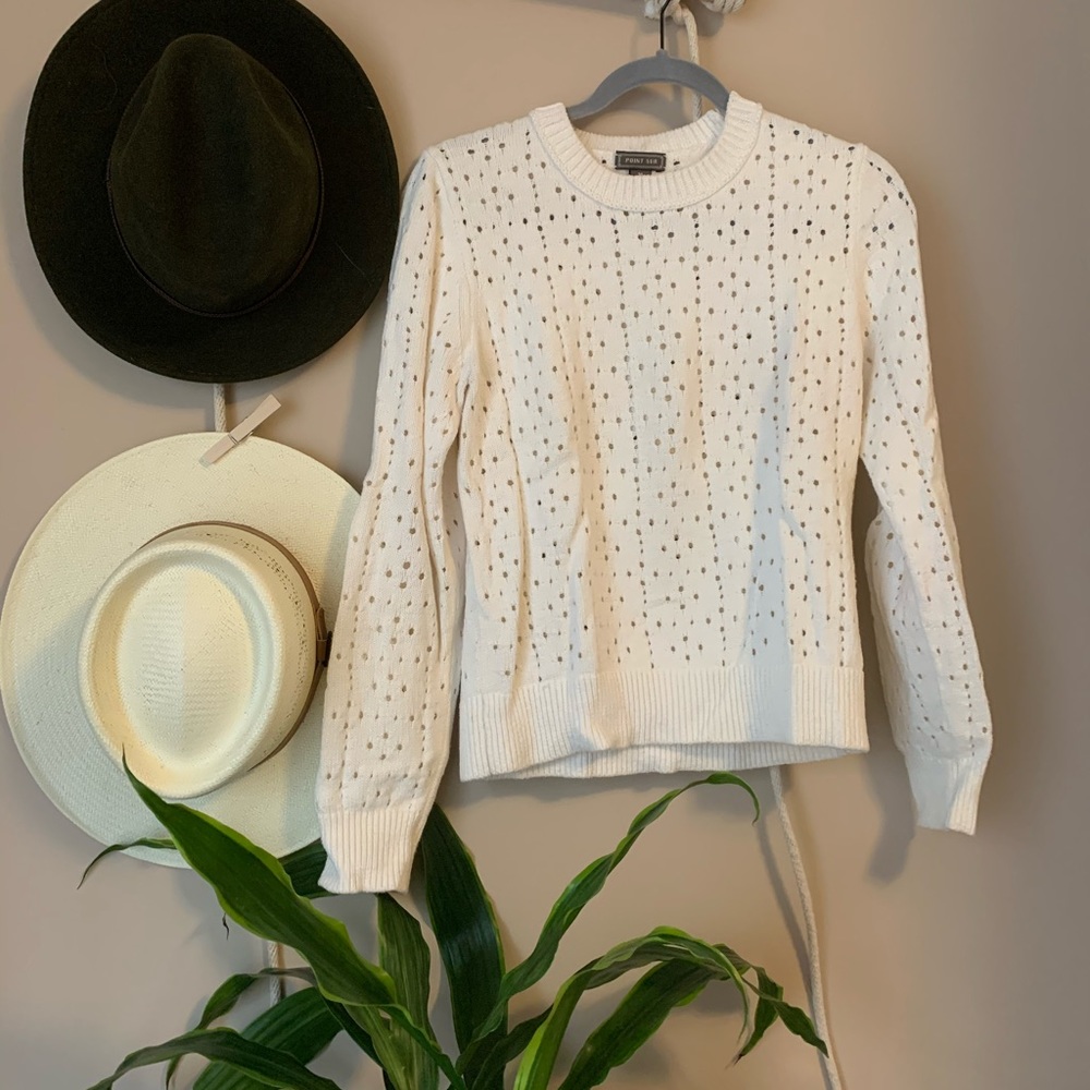 Open knit sweater